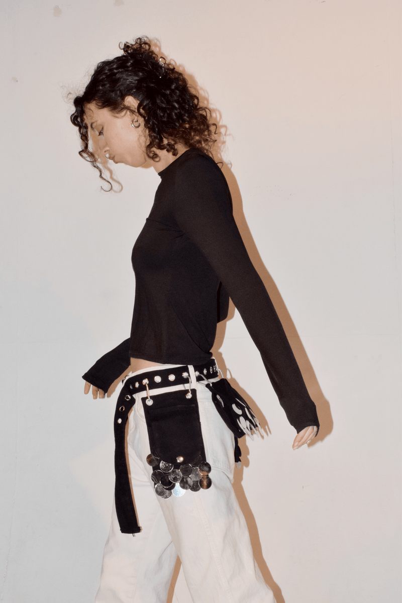 black + silver sparkles