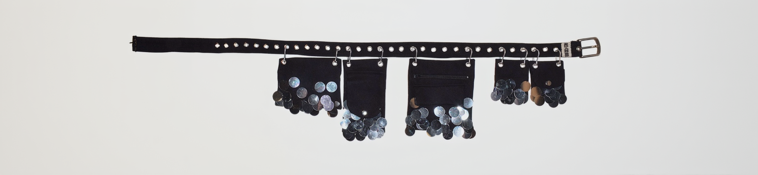 black + silver sparkles