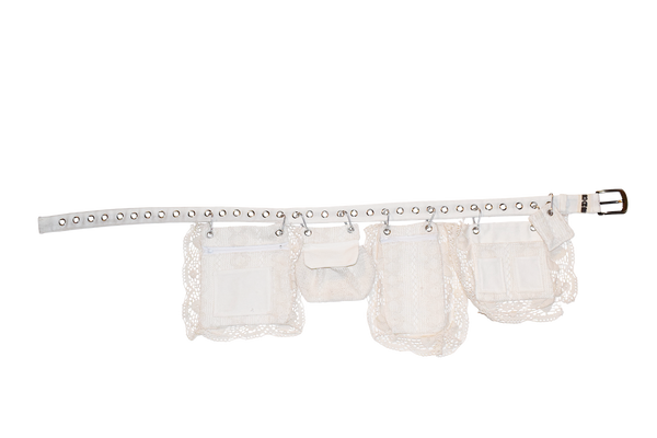 white + lace + lace ruffles